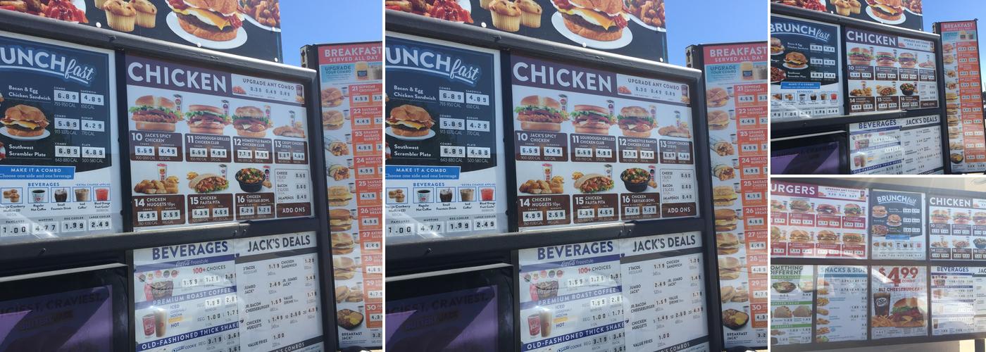 Jack in the Box Menu