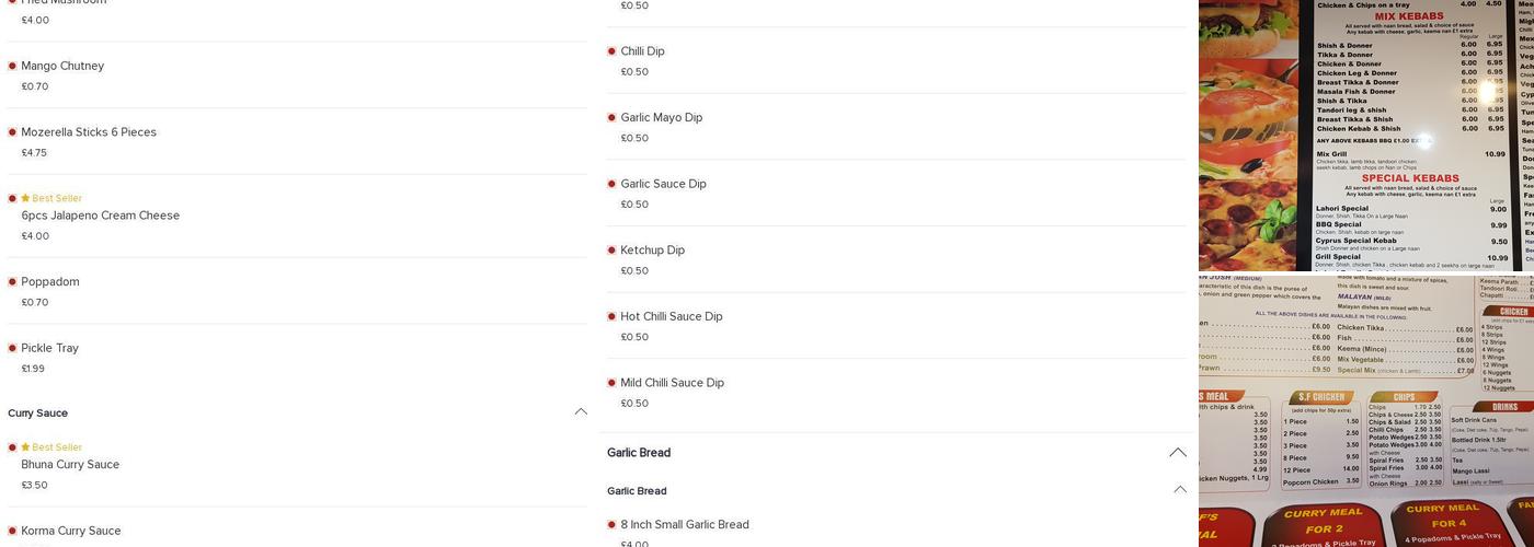 Lahori Grill Menu