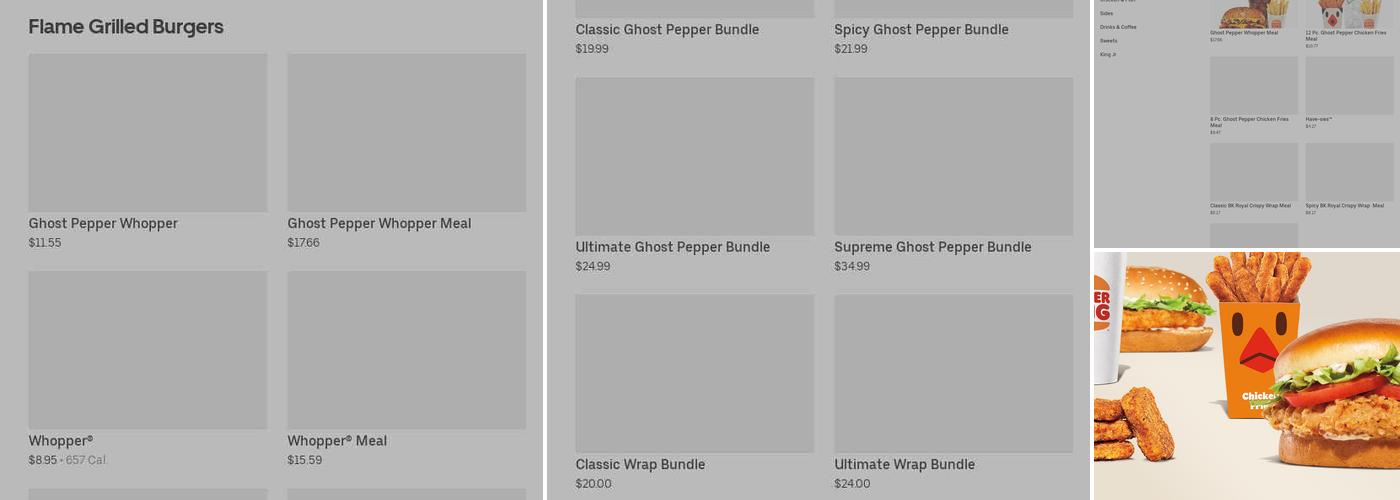 Burger King Menu