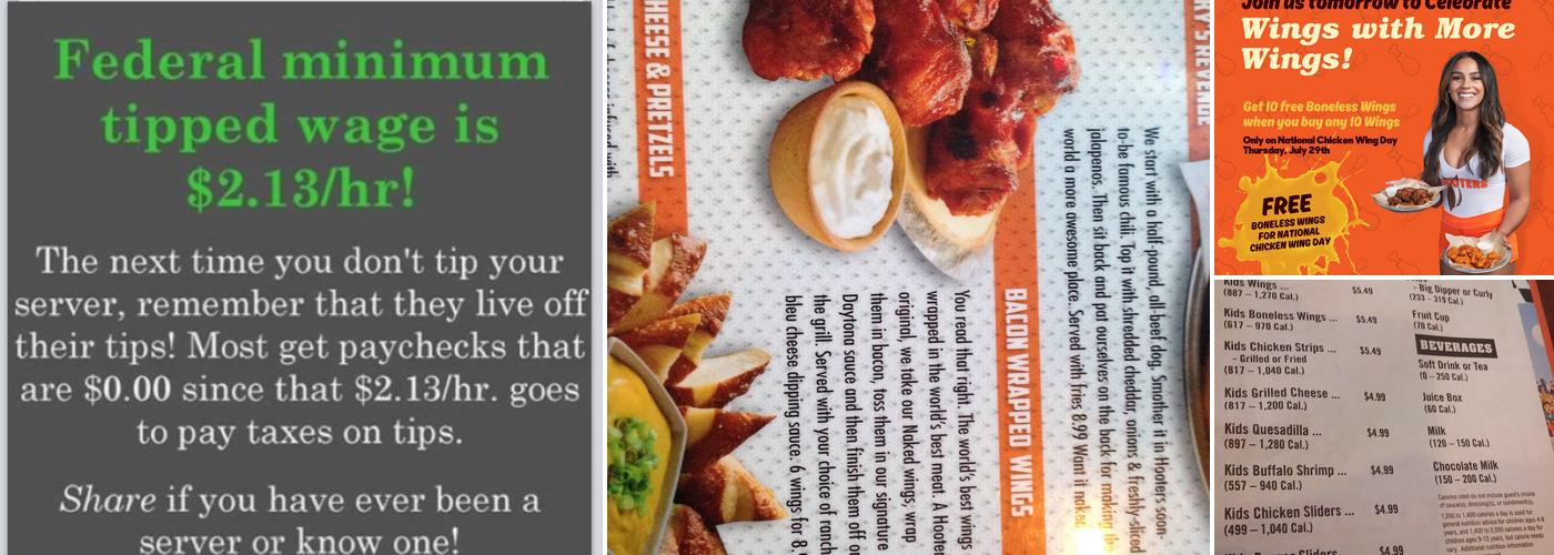 Hooters Menu