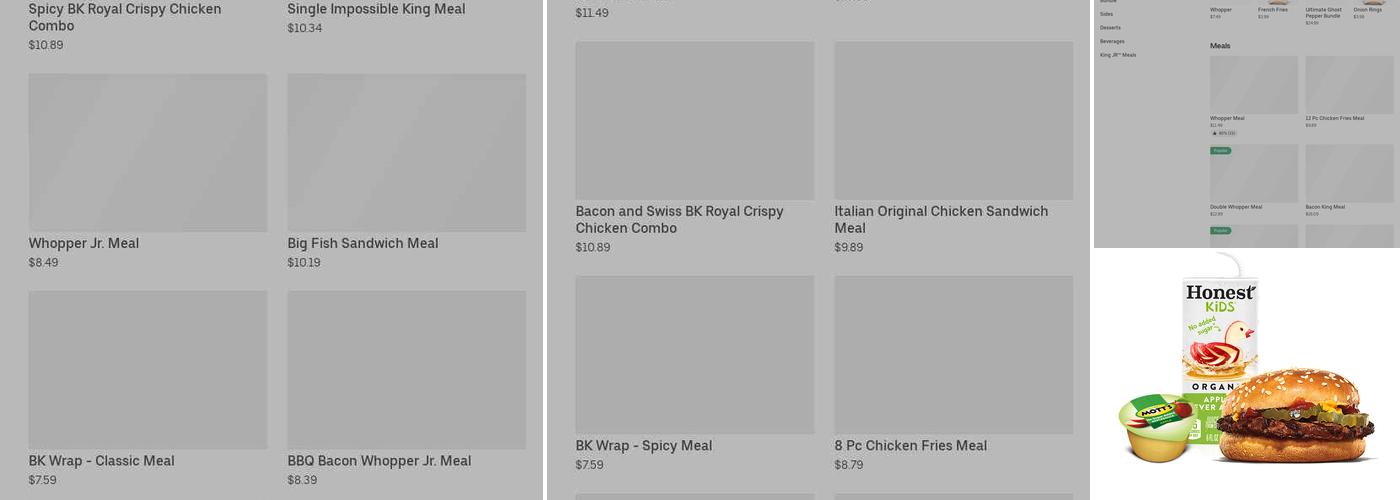 Burger King Menu