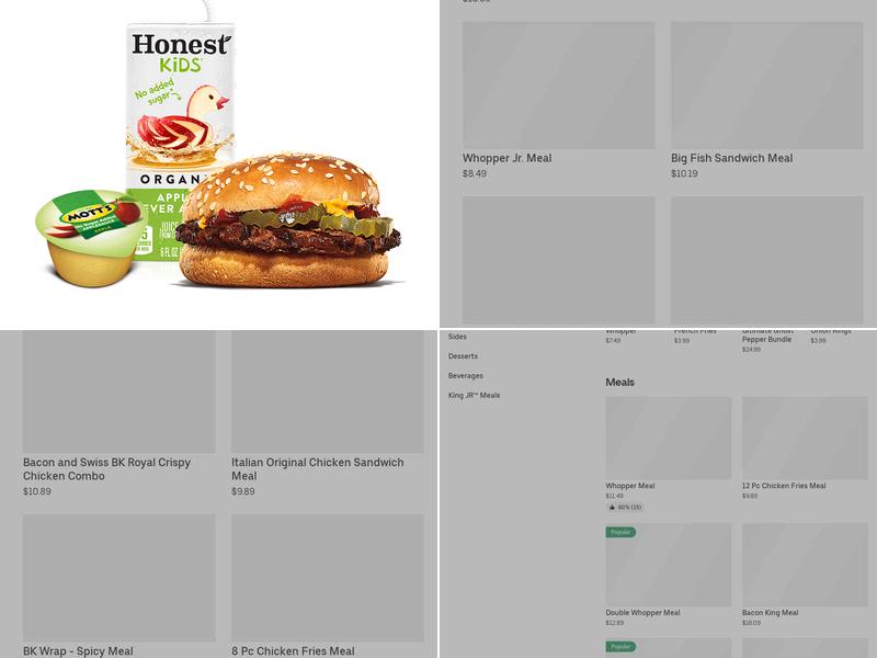 Burger King Menu