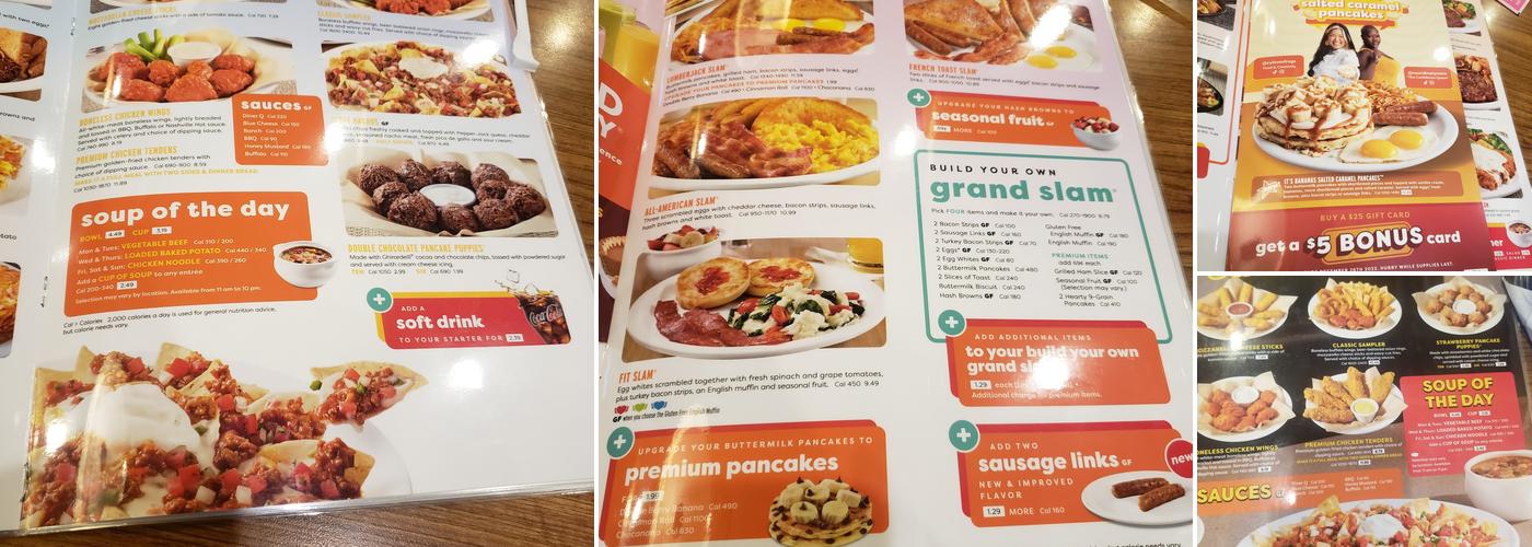 Denny's Menu