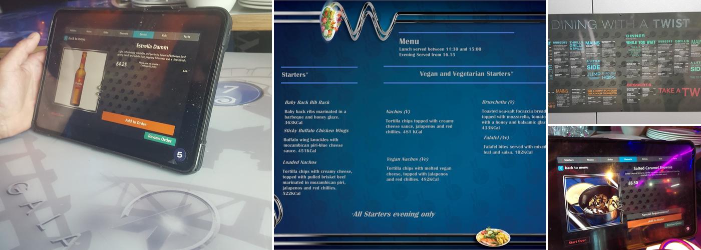 Rollercoaster Restaurant Menu