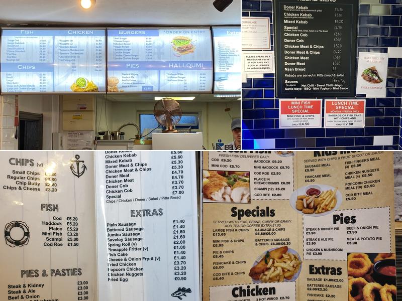 Market Place Fish & Chip Restaurant ASHBOURNE Menu