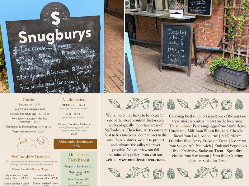 Ramblers Retreat Menu