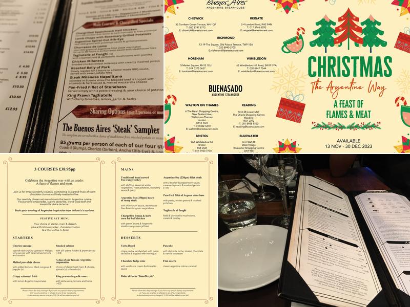 Buenos Aires Argentine Steakhouse - Wimbledon Menu