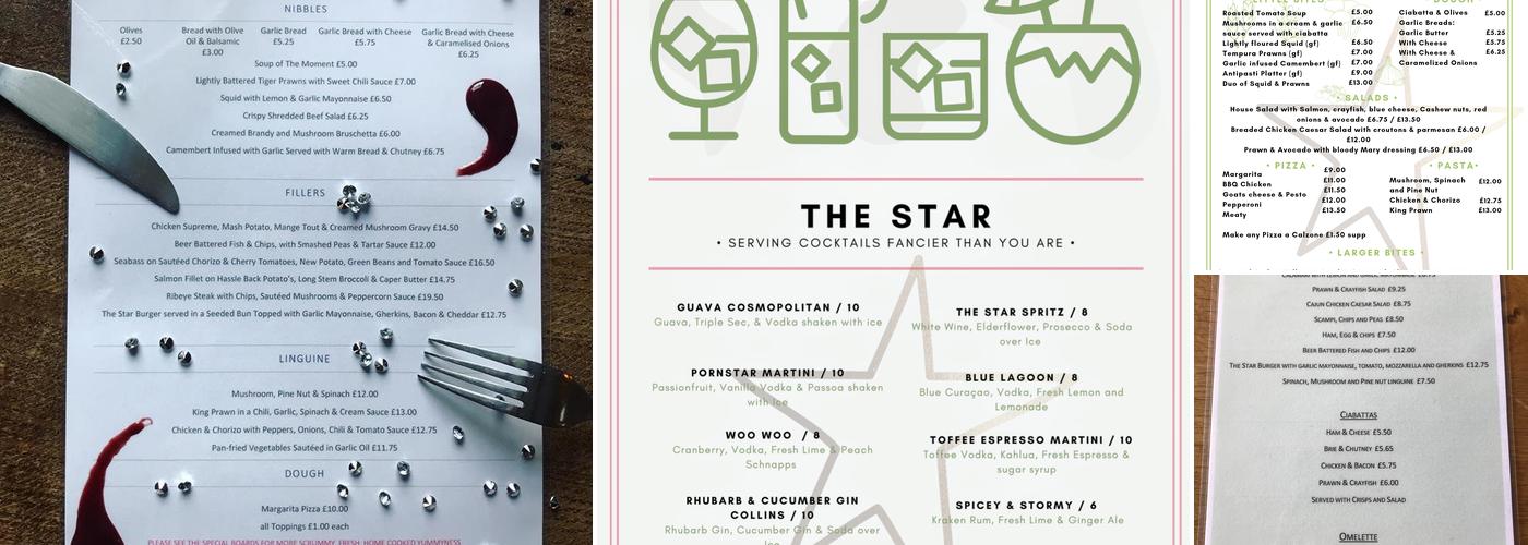 The Star Brasserie Menu