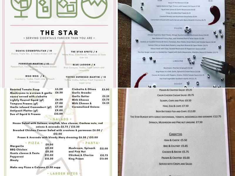 The Star Brasserie Menu