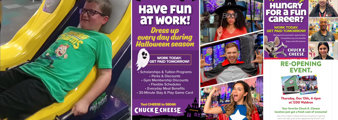 Chuck E. Cheese Menu