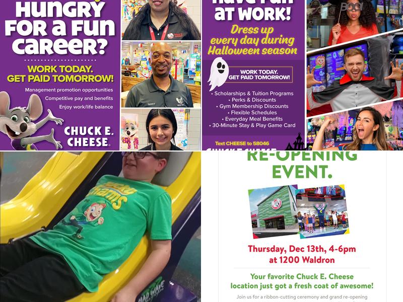 Chuck E. Cheese Menu