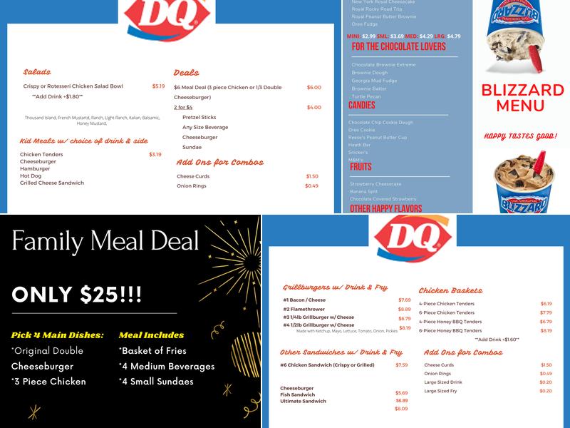 Dairy Queen Grill & Chill Menu