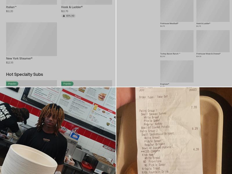 Firehouse Subs Zero Street Menu