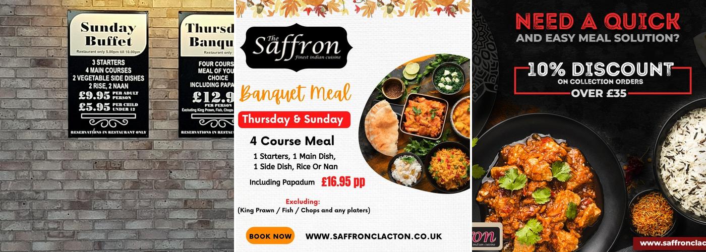 Saffron Restaurant Menu