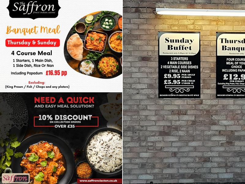 Saffron Restaurant Menu