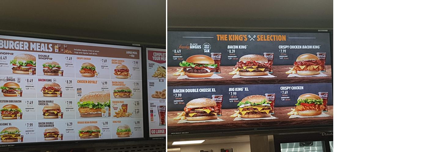 Burger King Menu