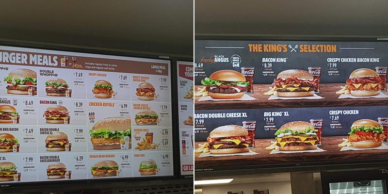 Burger King Menu