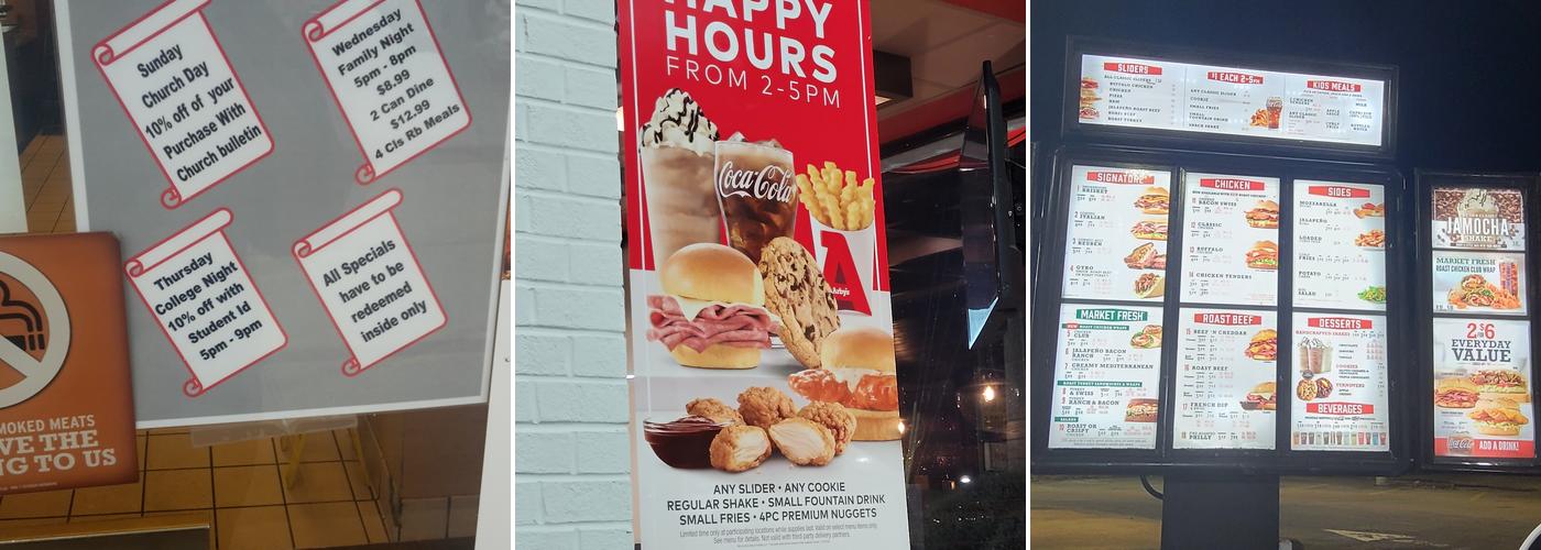 Arby's Menu