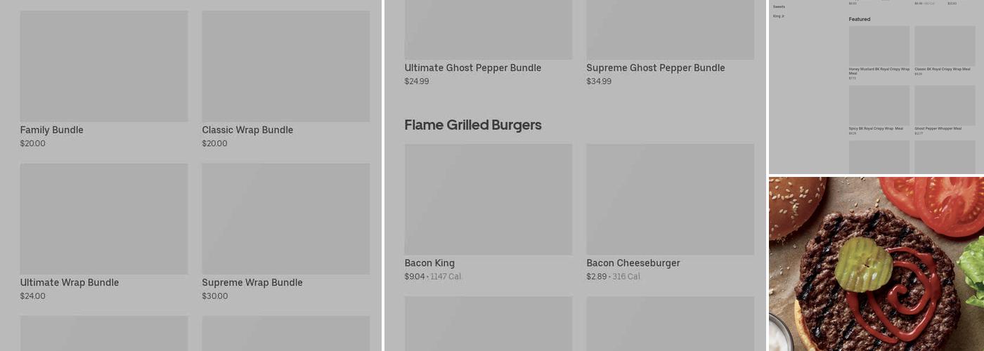Burger King Menu