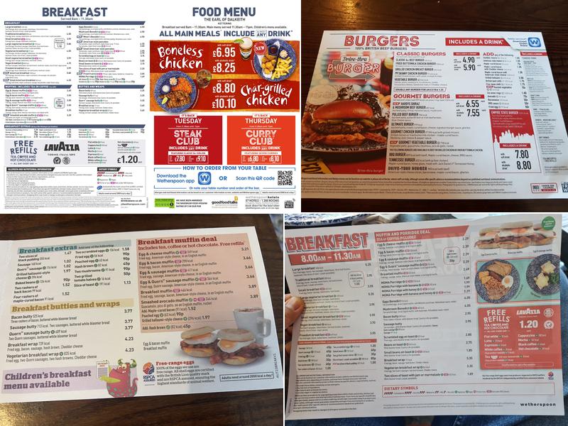 The Earl of Dalkeith - JD Wetherspoon Menu