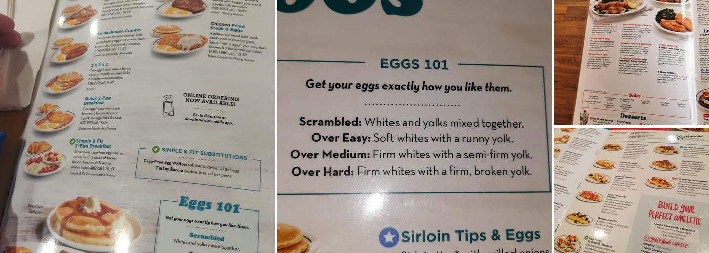 IHOP Menu