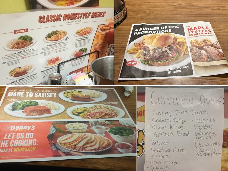 Denny's Menu