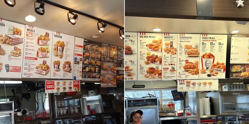 KFC Menu