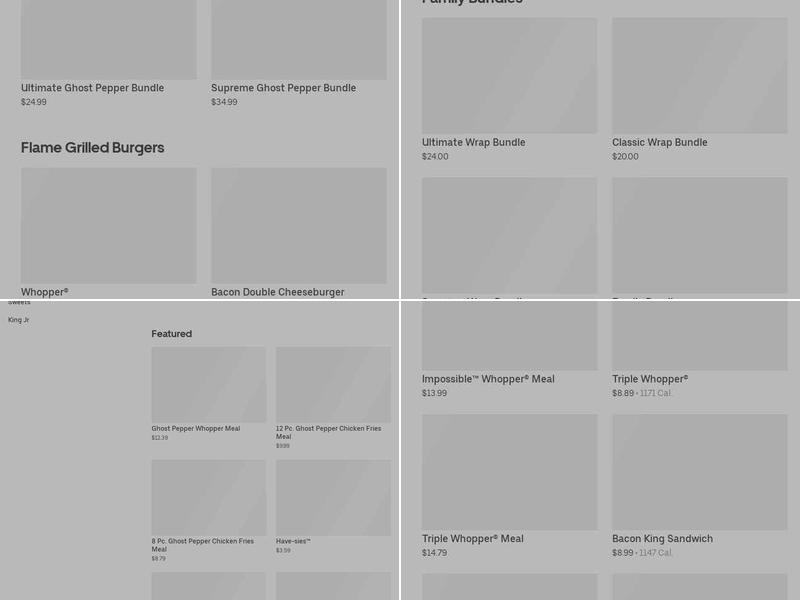 Burger King Menu