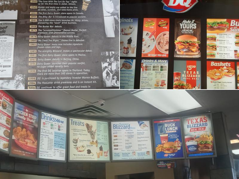 Dairy Queen Menu