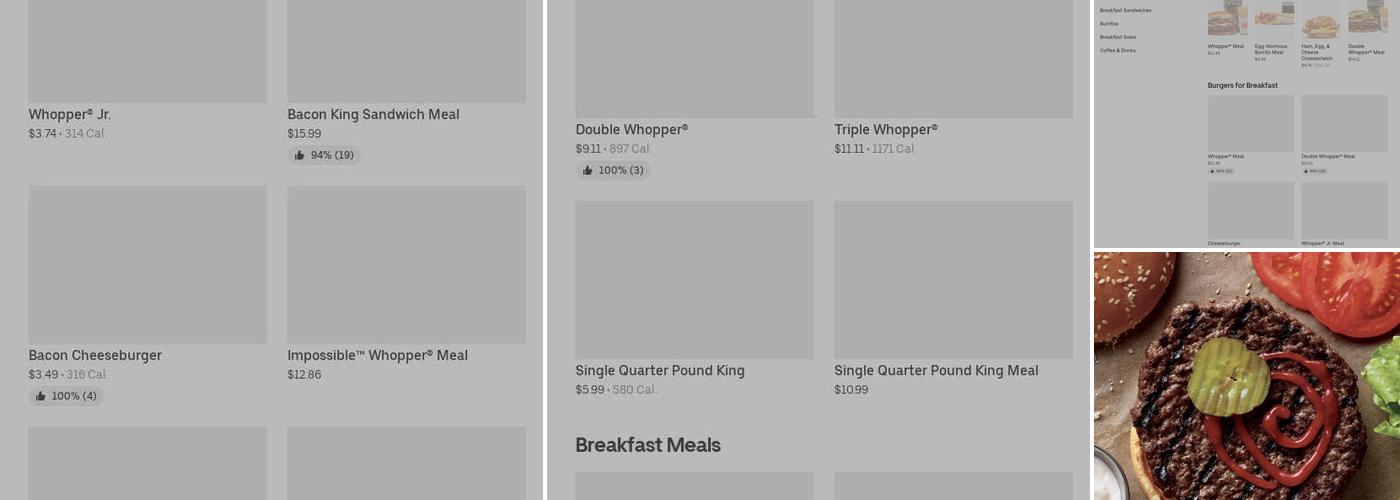 Burger King Menu