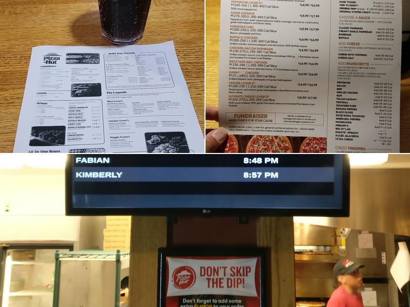 Pizza Hut Menu