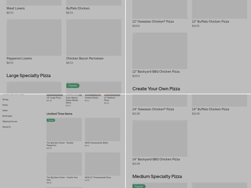 Pizza Hut Menu