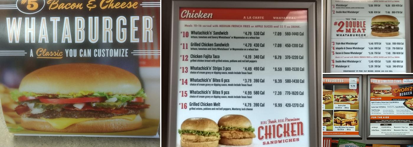 Whataburger Menu