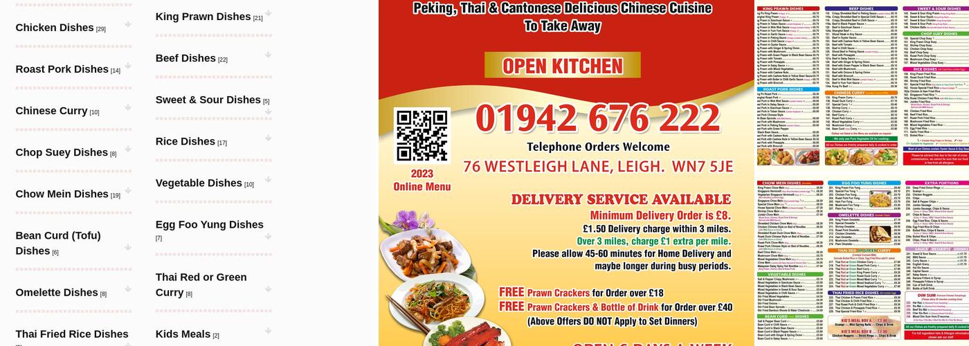 New Good Food Leigh Chinese Food Menu