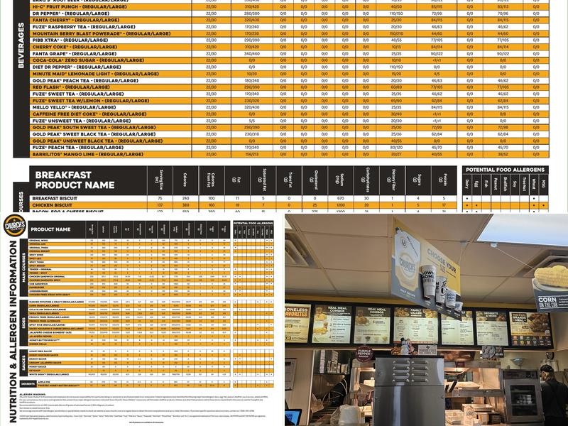 Church's Texas Chicken Menu
