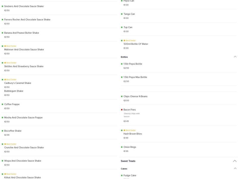 Top Fried Chicken Tyldesley Menu