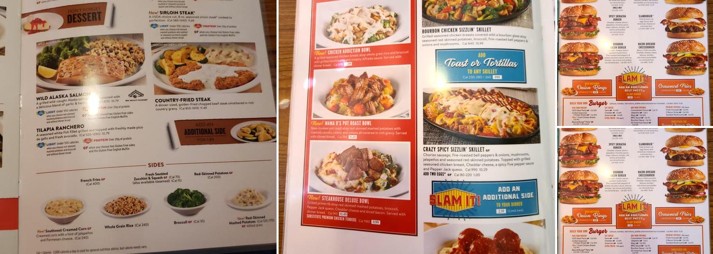 Denny's Menu