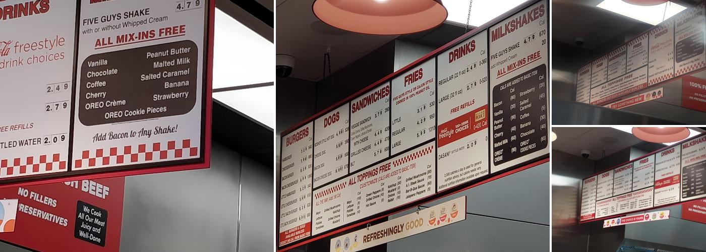 Five Guys Menu