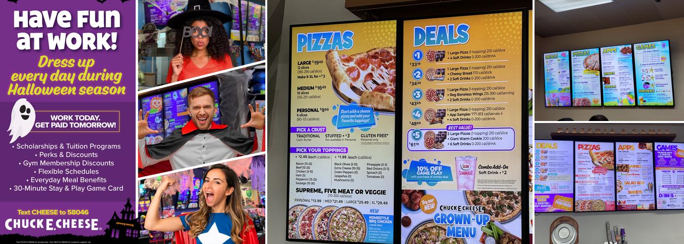 Chuck E. Cheese Menu