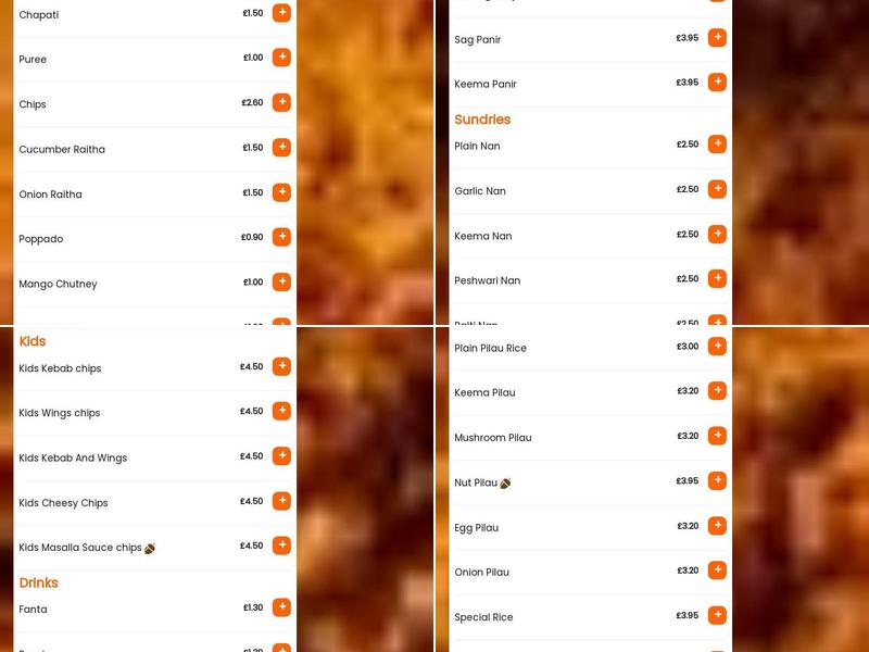 Spice Delight Indian Takeaway Menu