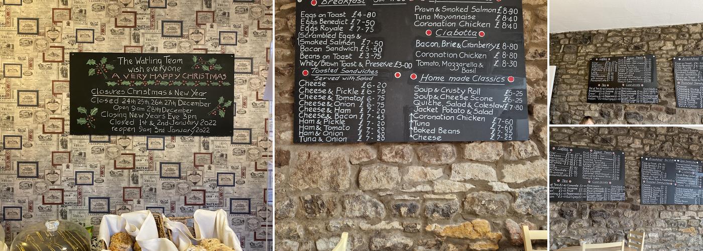 The Watling Coffee House Menu