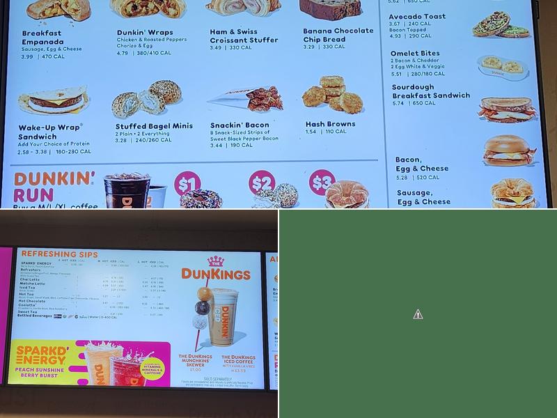 Dunkin' Menu