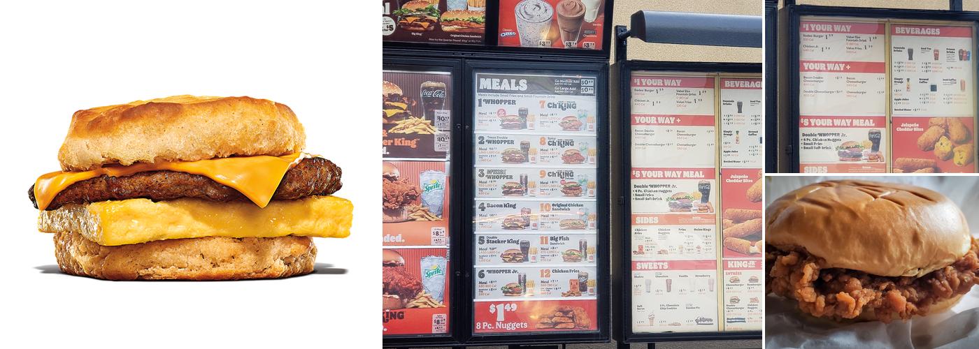 Burger King Menu