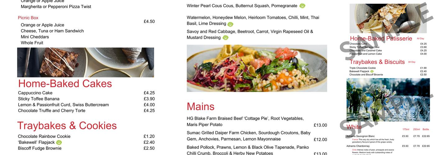 Modern Life Café Menu