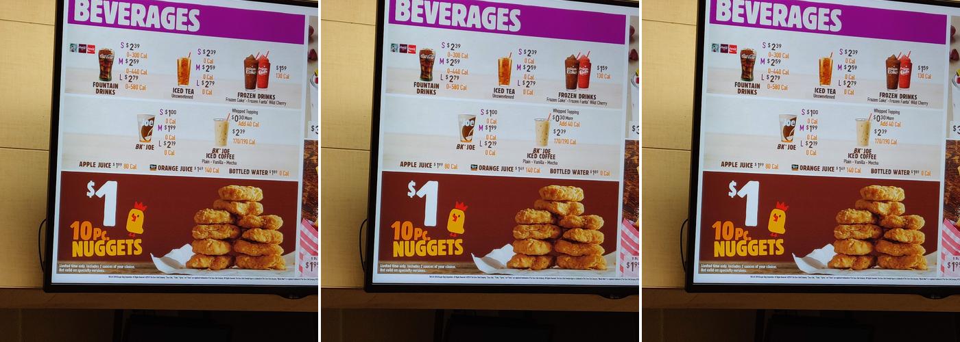 Burger King Menu