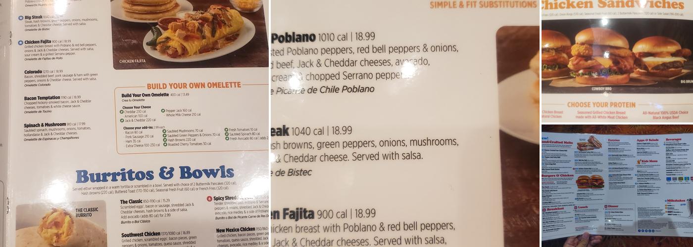 IHOP Menu