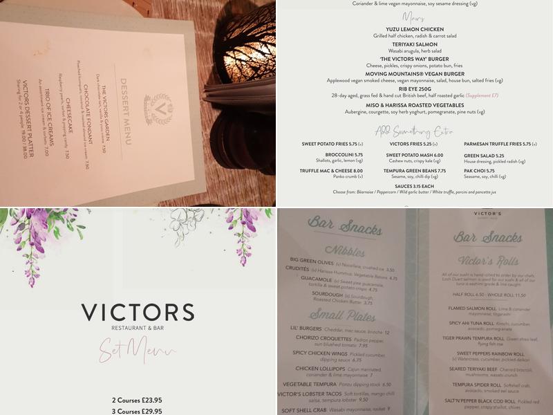 Victors Hale Menu