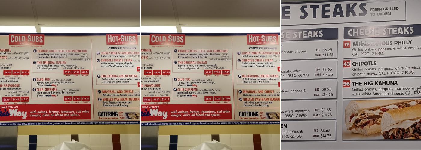 Jersey Mike's Subs Menu