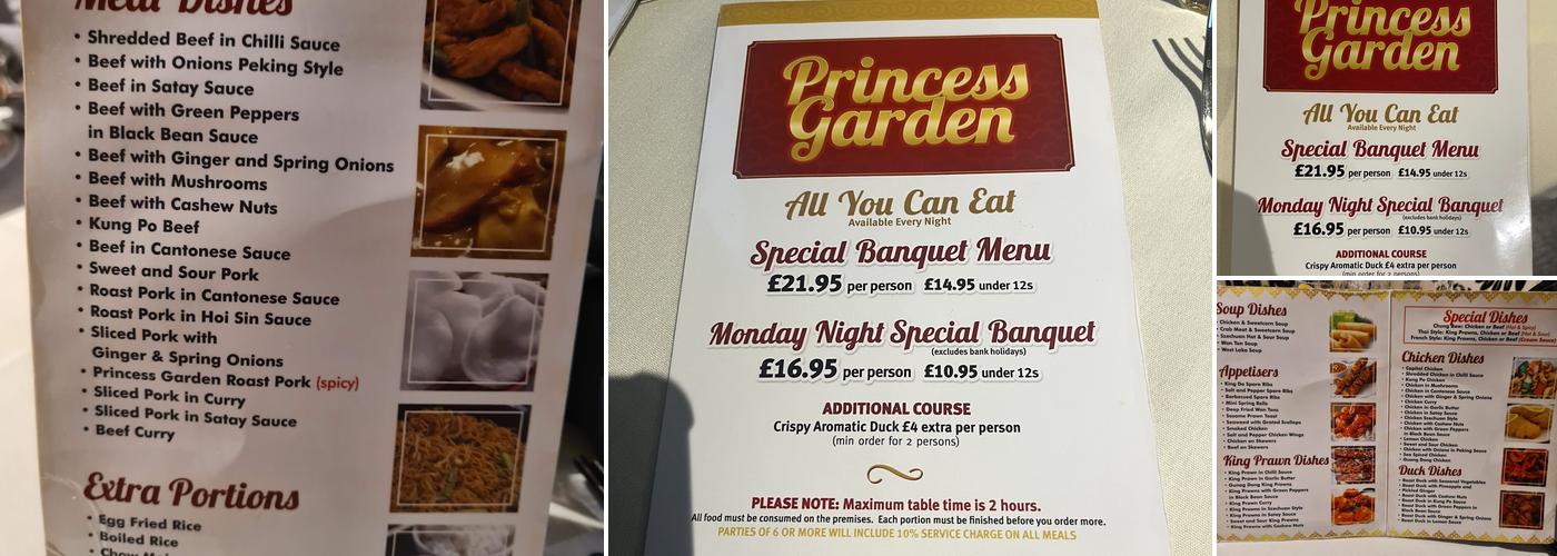 Princess Garden Menu