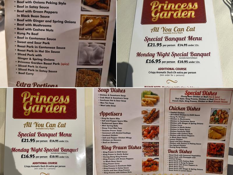 Princess Garden Menu